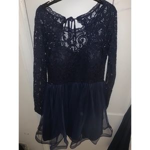 Navy blue homecoming/prom/formal dress.